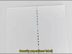 Χαρτί ασφαλείας με πράσινα έως μπλε νήματα