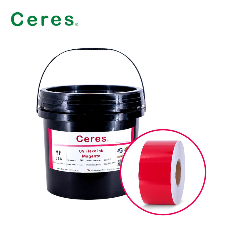 UV Flexo Ink CMYK και χρώματα Panton για την εκτύπωση ετικετών