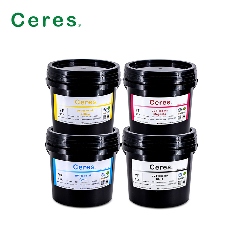 UV Flexo Ink CMYK και χρώματα Panton για την εκτύπωση ετικετών