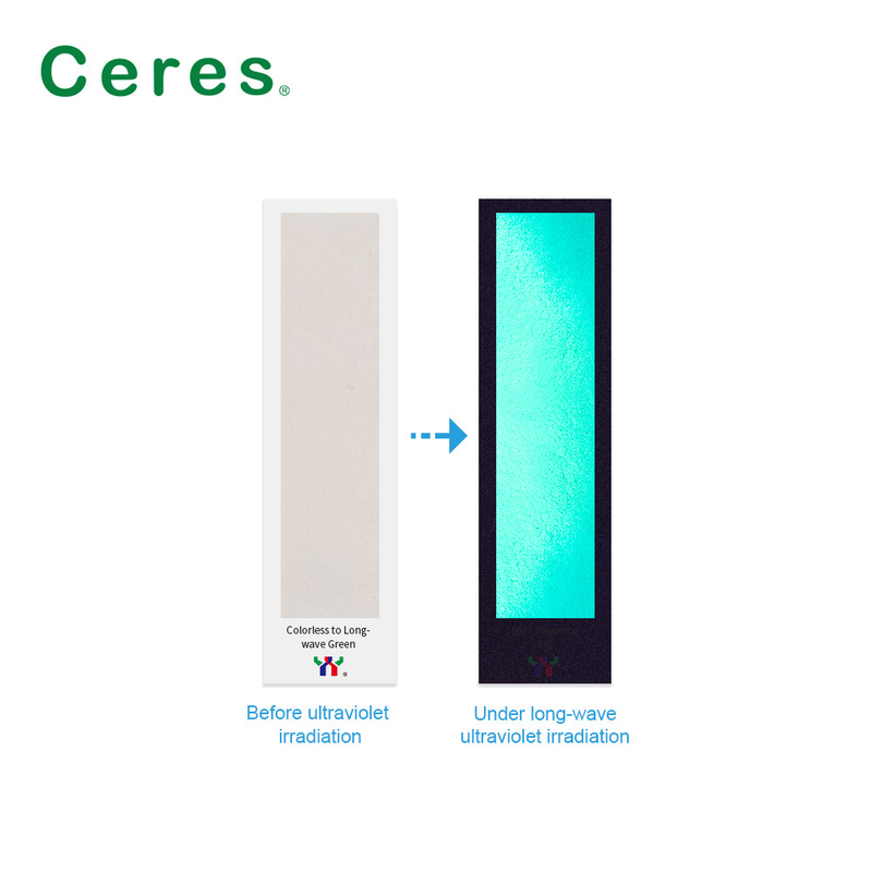 800nm Ceres UV Αόρατο μελάνι Άχρωμο έως Πράσινο Κανονικό Ξηρό