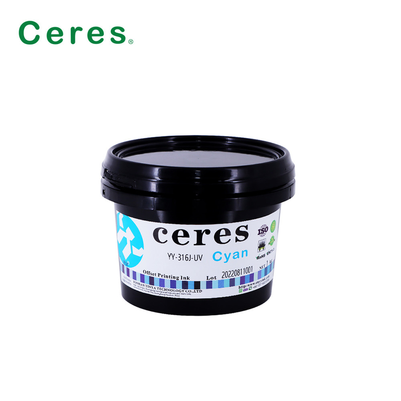Ζωηρό χρώμα UV Offset μελάνι 1 kg Can High Speed Pantone Printing Ink