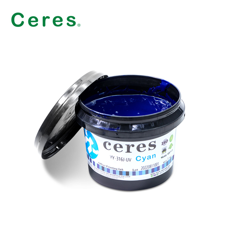 Ζωηρό χρώμα UV Offset μελάνι 1 kg Can High Speed Pantone Printing Ink