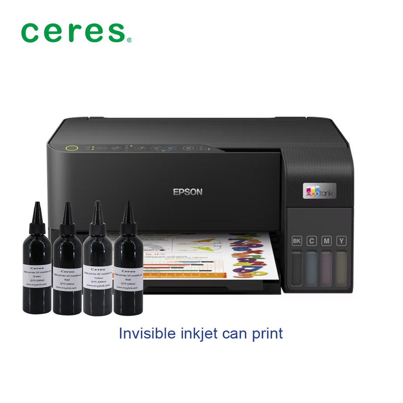 CMYK έγχρωμος εκτυπωτής μελάνης για UV αόρατο μελάνι