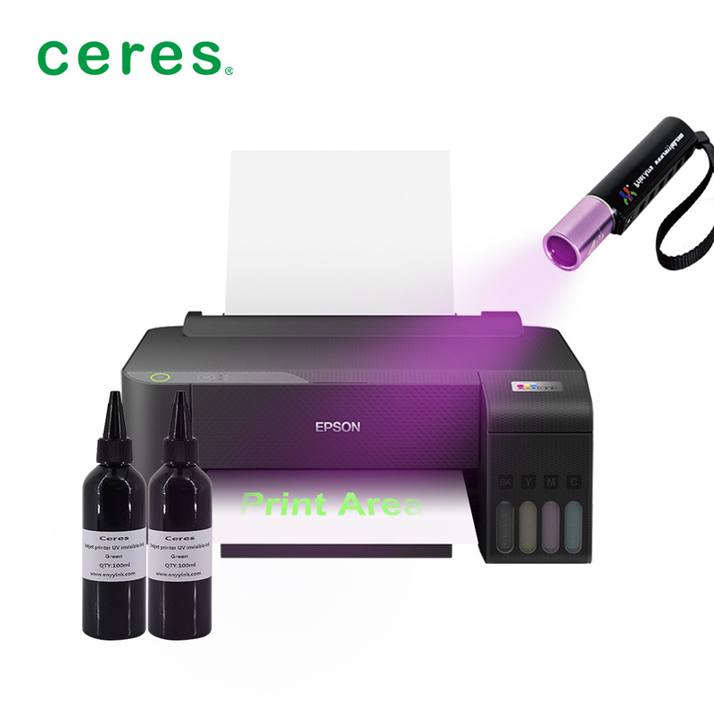 CMYK έγχρωμος εκτυπωτής μελάνης για UV αόρατο μελάνι