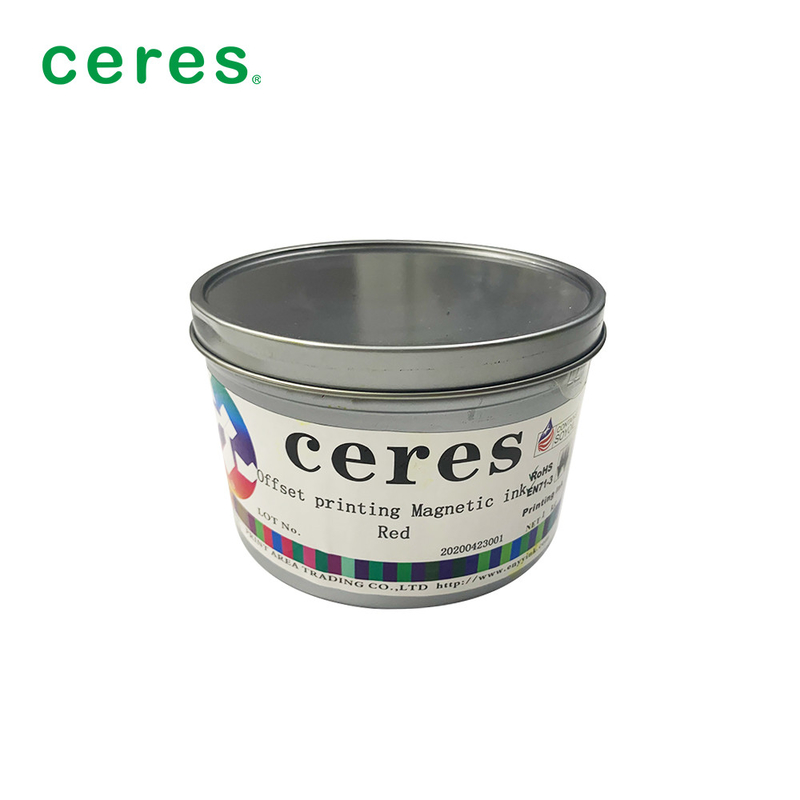 Μαγνητικό μελάνι εκτύπωσης Offset Κόκκινο χρώμα 1Kg / κουτάκι κανονική ξηρότητα