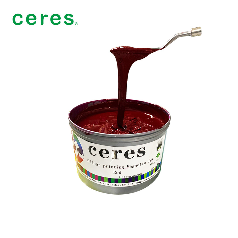 Μαγνητικό μελάνι εκτύπωσης Offset Κόκκινο χρώμα 1Kg / κουτάκι κανονική ξηρότητα