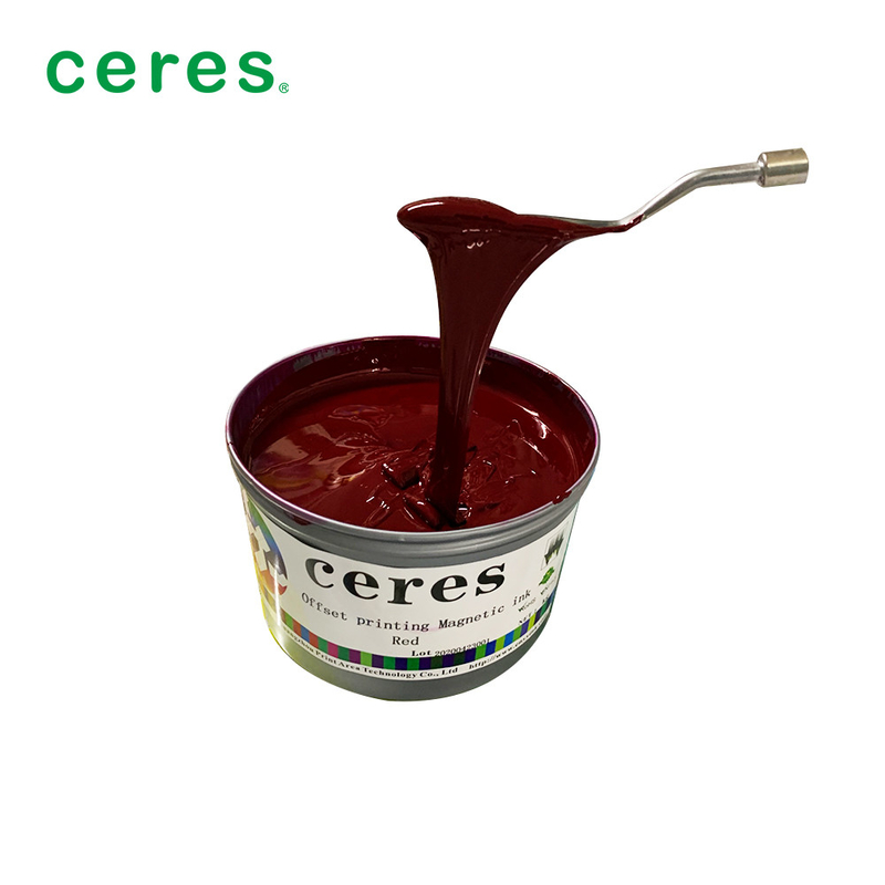 Μαγνητικό μελάνι εκτύπωσης Offset Κόκκινο χρώμα 1Kg / κουτάκι κανονική ξηρότητα