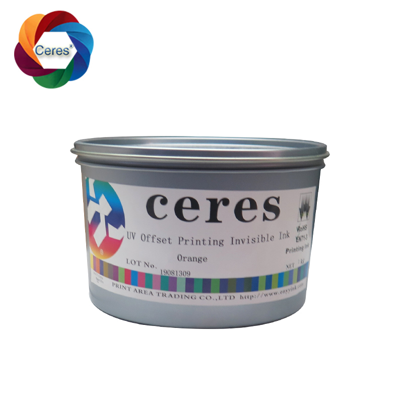 UV Invisible Security Ink for Screen Printing Colorless to Orange