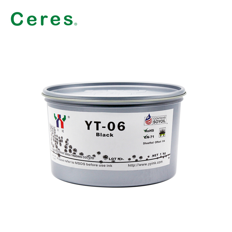 Ceres YT-06 μελάνι εκτύπωσης Offset με βάση διαλύτες για μελαμίνη με συσκευασία 1KG/CAN και ποιότητα βαθμού A+