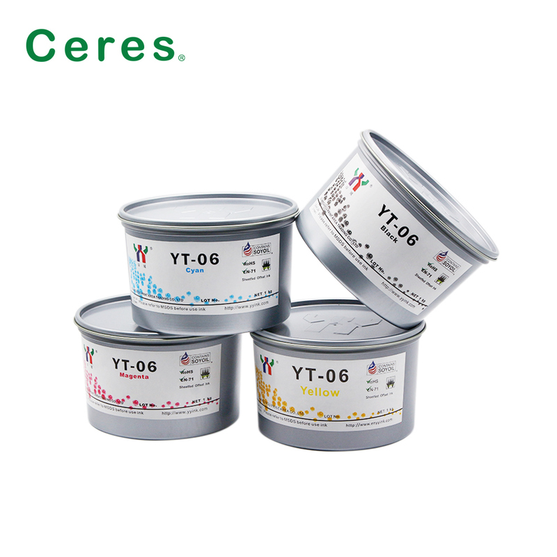 Ceres YT-06 μελάνι εκτύπωσης Offset με βάση διαλύτες για μελαμίνη με συσκευασία 1KG/CAN και ποιότητα βαθμού A+