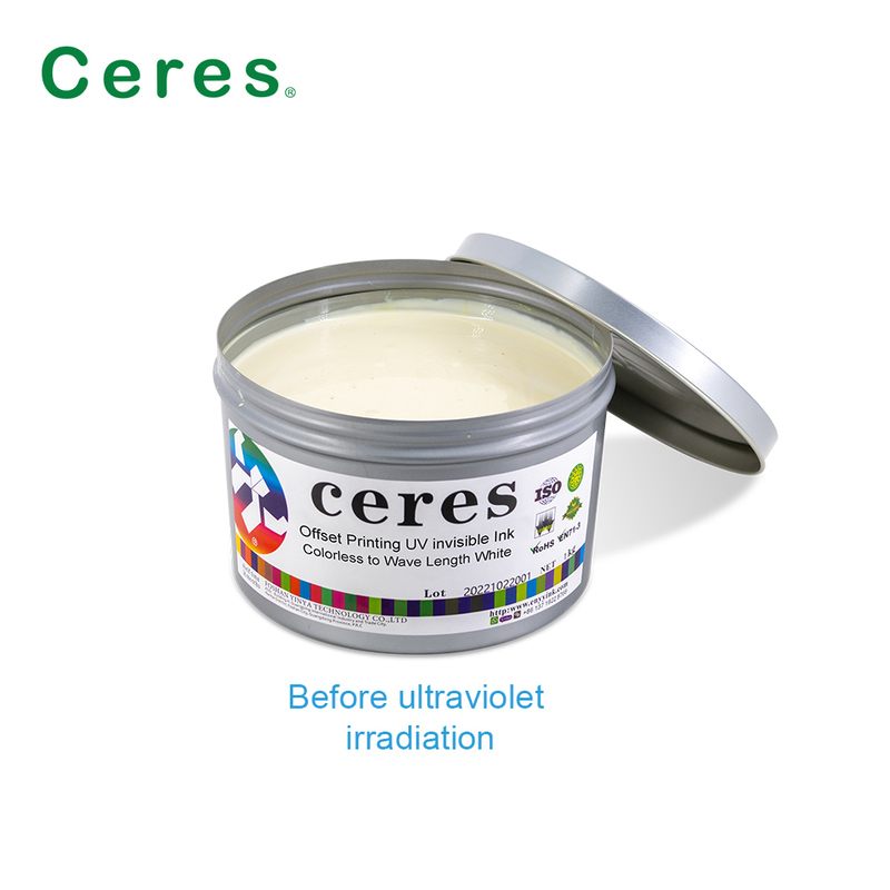 Χωρίς χρώμα έως λευκή UV Flexo εκτύπωση UV αόρατο μελάνι για ειδικά εφέ εκτύπωση
