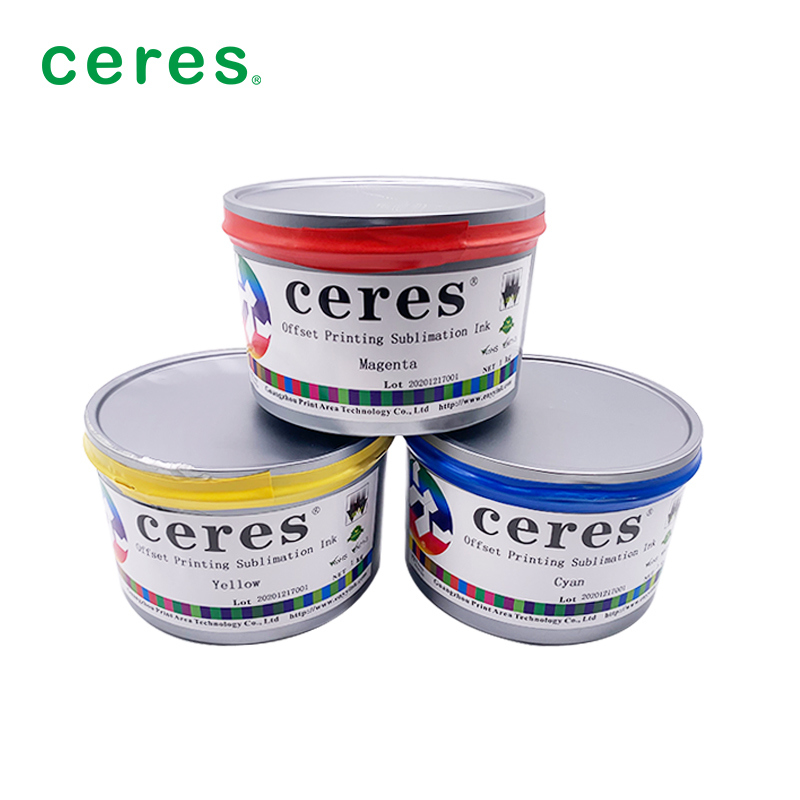 Ματζέντα μελάνι εξάχνωσης για εκτύπωση όφσετ με θερμοκρασία μεταφοράς 180-220 βαθμούς και βάρος χαρτιού 70-110 γραμμάρια για μικρή διαφορά χρώματος