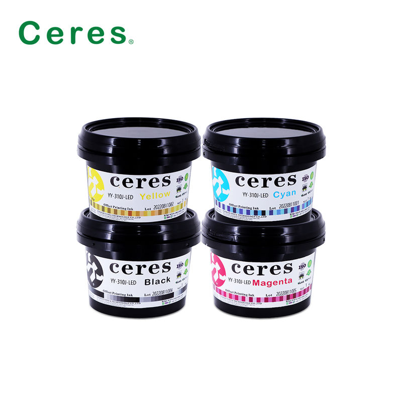 Μελάνι Offset UV LED Ceres YY-310 με πάχος 100~150um και Χρώματα CMYK Pantone για Εκτύπωση Υψηλής Ποιότητας