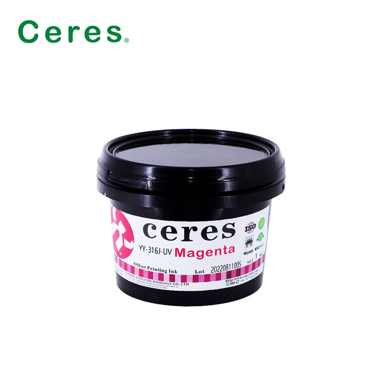 EN71-3 Πιστοποιημένο UV Offset Ink Α+ βαθμού με ισχύ ενός έτους για υψηλής ποιότητας εκτύπωση CMYK