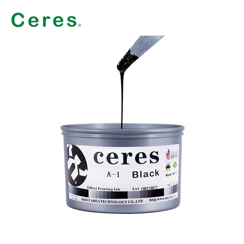 Υψηλή λάμψη Υψηλή πυκνότητα χρώματος Σόγια Offset μελάνι εκτύπωσης με 24μηνη εγγύηση για οποιοδήποτε χαρτί