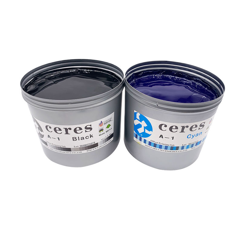 Υψηλή λάμψη Υψηλή πυκνότητα χρώματος Σόγια Offset μελάνι εκτύπωσης με 24μηνη εγγύηση για οποιοδήποτε χαρτί