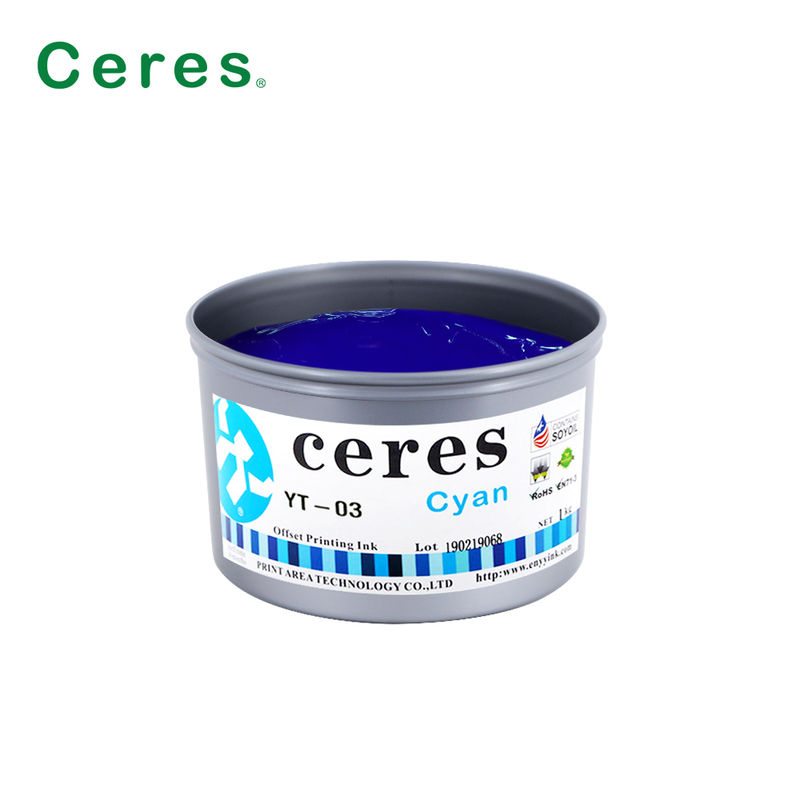Ceres YT-03 Γρήγορου Στεγνώματος Οικολογικό Μελάνι Σόγιας Offset Υψηλής Γυαλάδας για Εκτύπωση CMYK