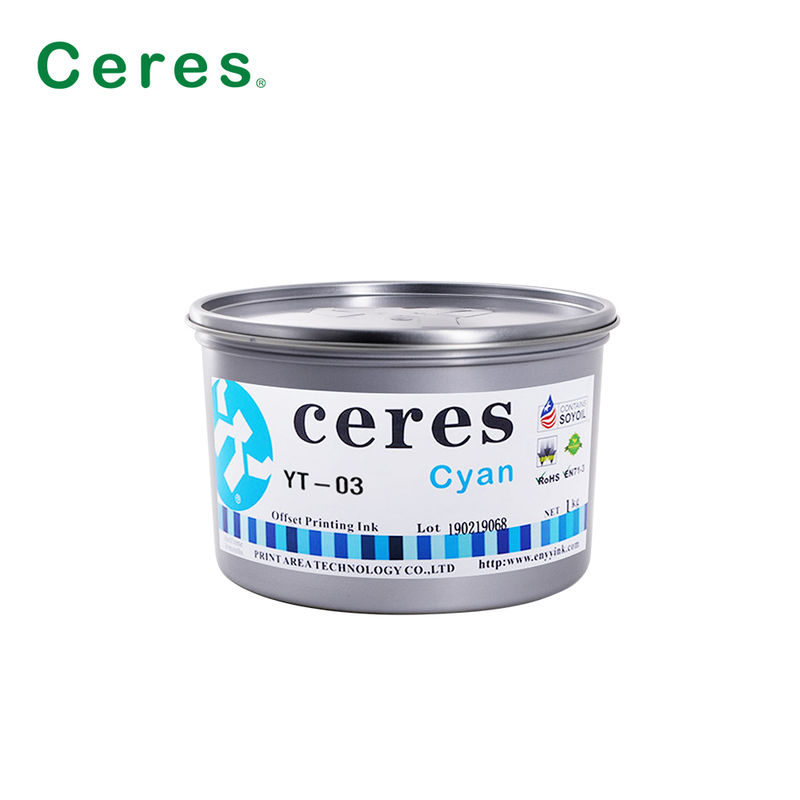 Ceres YT-03 Γρήγορου Στεγνώματος Οικολογικό Μελάνι Σόγιας Offset Υψηλής Γυαλάδας για Εκτύπωση CMYK