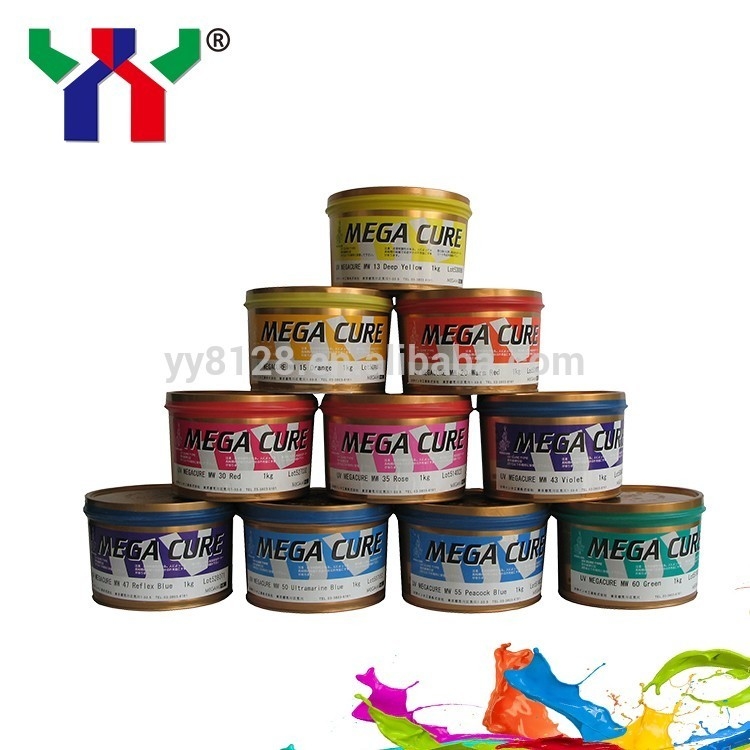 Σκληρό γυαλιστερό PE PET UV Offset μελάνι 1kg Can Pvc Printing Ink Cmyk Colors