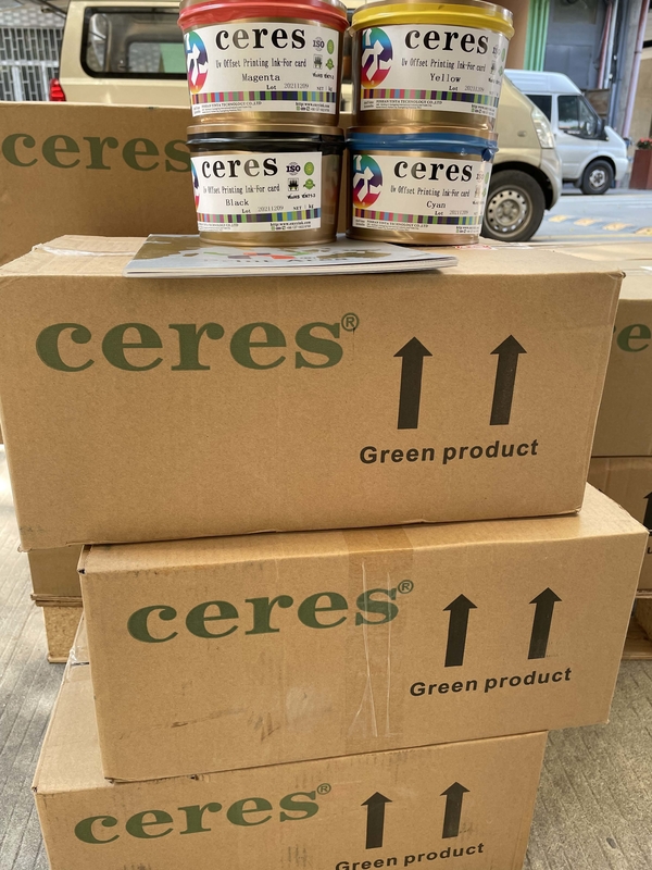 1kg Κάν μελάνι ταχείας ξήρανσης για πλαστικό CMYK Τραπεζική κάρτα μελάνι με βάση διαλύτες