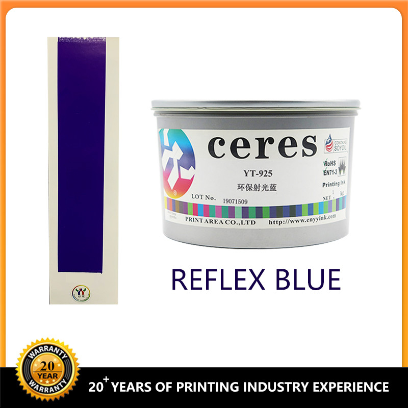 1 kg Can UV Offset Printing Ink CMYK Reflex Blue Spot Color Ink Με βάση διαλύτη