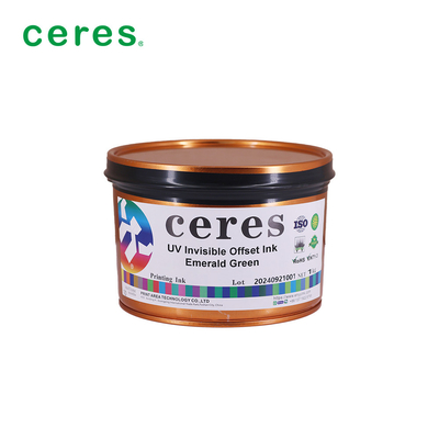 Σμαραγδένιο πράσινο αόρατο μελάνι UV 1 kg / κονσέρβα για συσκευασία ασφαλείας