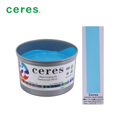Σημείωση για την εκτύπωση με μελάνι Ceres Offset Pantone 0821c Blue