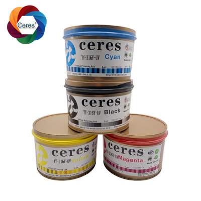 MSDS Ceres Pantone UV Offset Ink CMYK Χάρτινα πλαστικά φλιτζάνια Τυπωτικό μελάνι